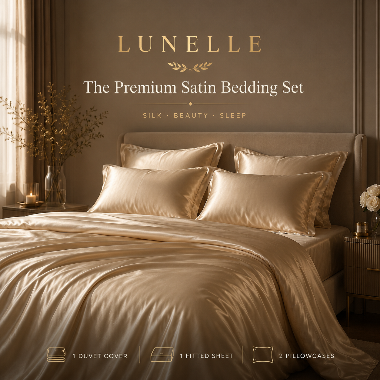 The Premium silk Bedding Set