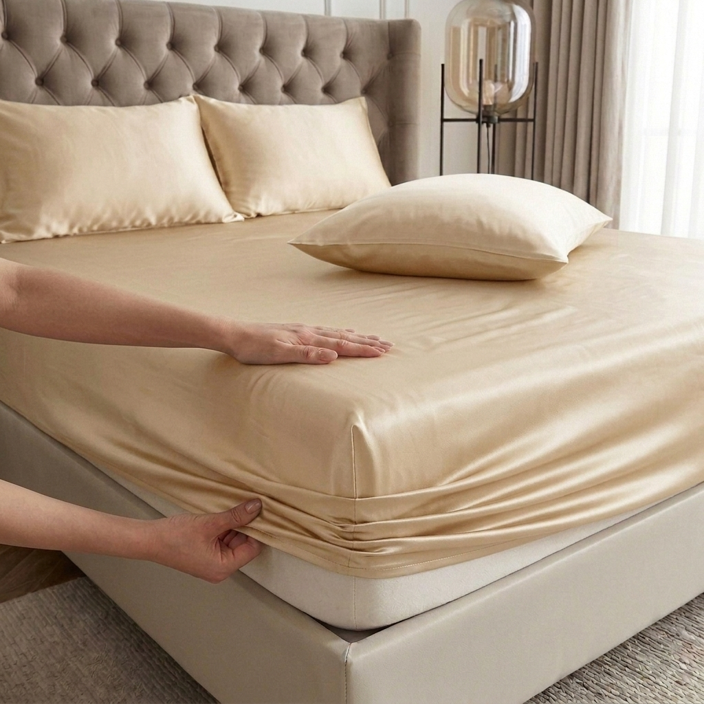 Premium satin Fitted Sheet