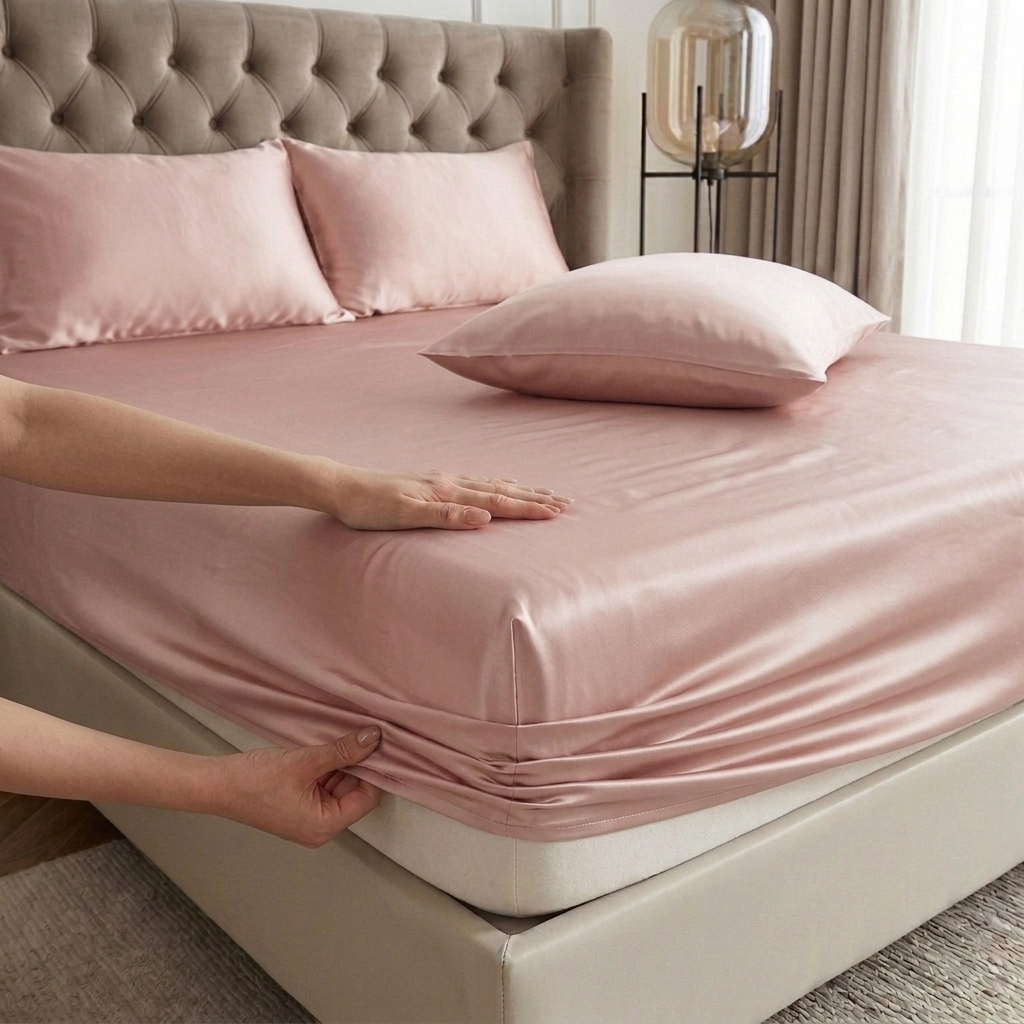 Premium satin Fitted Sheet