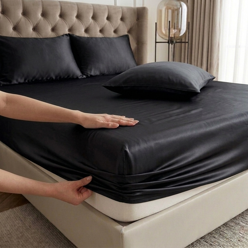 Premium satin Fitted Sheet
