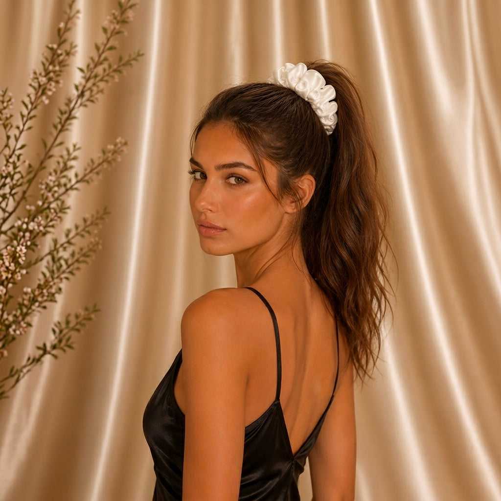 The LUNELLE Pure Silk Scrunchie
