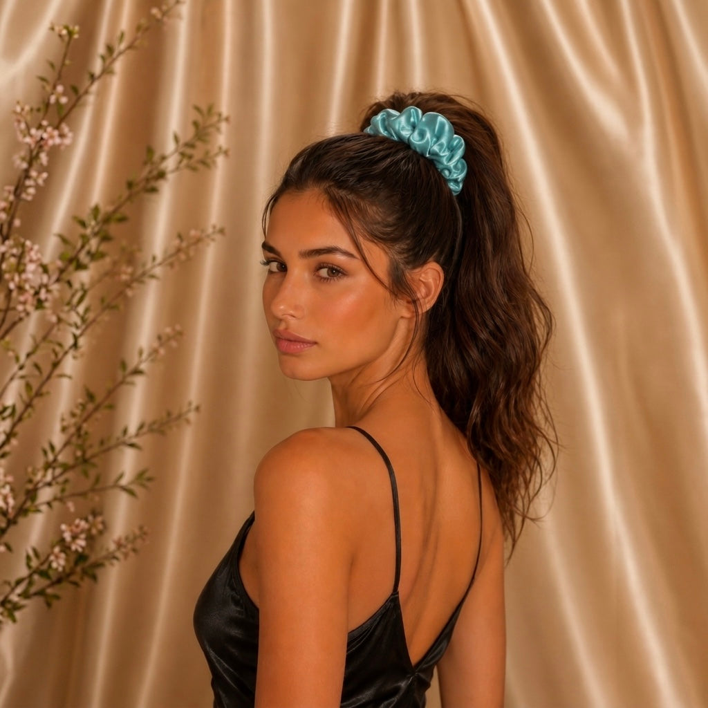 The LUNELLE Pure Silk Scrunchie