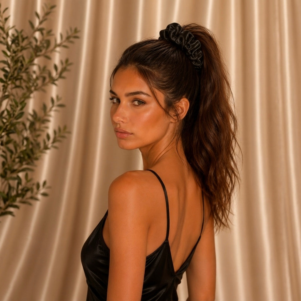 The LUNELLE Pure Silk Scrunchie