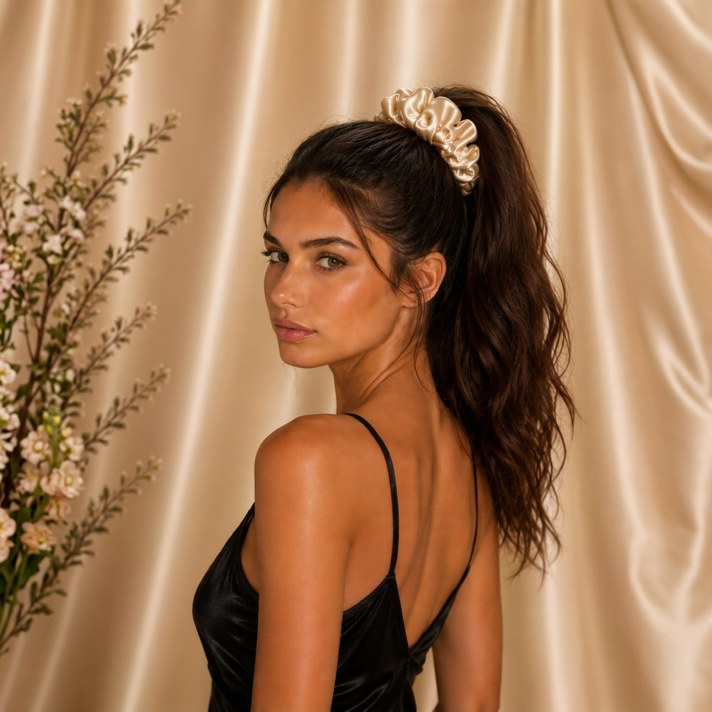 The LUNELLE Pure Silk Scrunchie